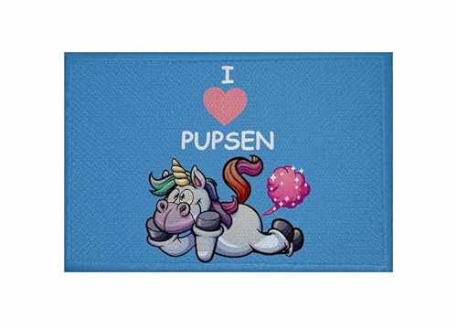 U24 Aufnäher I love Pupsen Einhorn Fahne Flagge Aufbügler Patch 9 x 6 cm U24 Aufnäher I love Pupsen Einhorn Fahne Flagge Aufbügler Patch 9 x 6 cm von U24