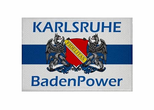 U24 Aufnäher Karlsruhe Badenpower Fahne Flagge Aufbügler Patch 9 x 6 cm von U24