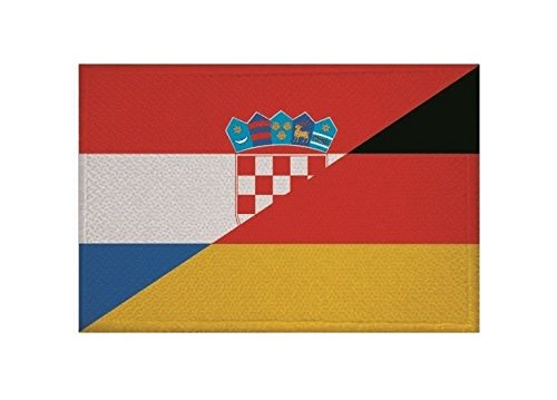 U24 Aufnäher Kroatien-Deutschland Fahne Flagge Aufbügler Patch 9 x 6 cm von U24