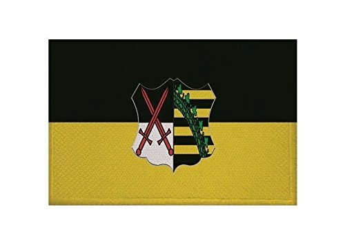 U24 Aufnäher Kurfürstentum Sachsen Fahne Flagge Aufbügler Patch 9 x 6 cm von U24