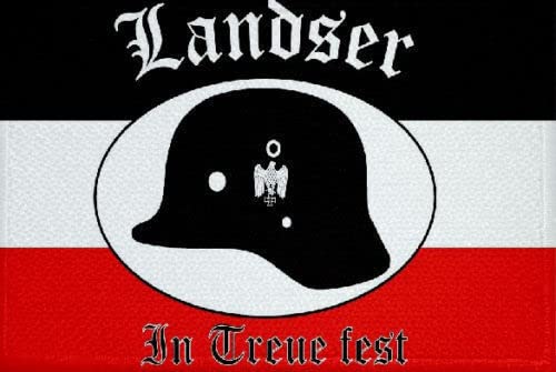 U24 Aufnäher Landser in Treue fest Deutschland Fahne Flagge Aufbügler Patch 9 x 6 cm von U24