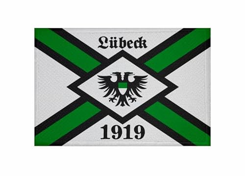 U24 Aufnäher Lübeck 1919 Fahne Flagge Aufbügler Patch 9 x 6 cm U24 Aufnäher Lübeck 1919 Fahne Flagge Aufbügler Patch 9 x 6 cm von U24