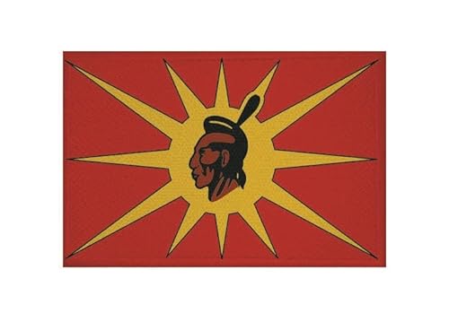 U24 Aufnäher Mohawk Warrior Society Fahne Flagge Aufbügler Patch 9 x 6 cm von U24