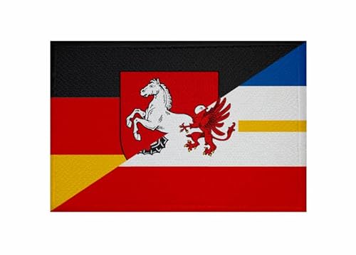 U24 Aufnäher Niedersachsen-Mecklenburg-Vorpommern Fahne Flagge Aufbügler Patch 9 x 6 cm von U24