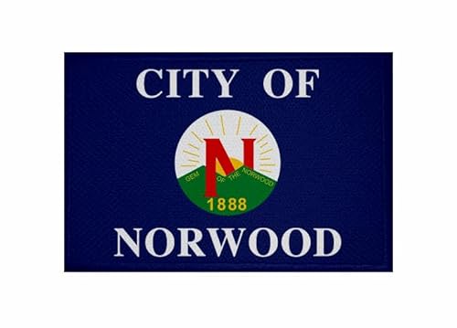 U24 Aufnäher Norwood City (Ohio) Fahne Flagge Aufbügler Patch 9 x 6 cm von U24