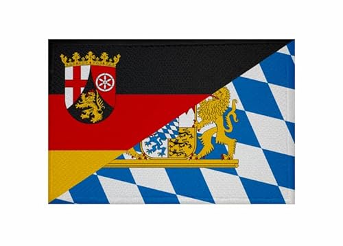 U24 Aufnäher Rheinland-Pfalz-Bayern Fahne Flagge Aufbügler Patch 9 x 6 cm von U24