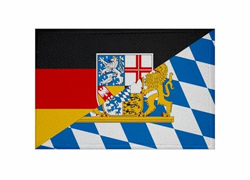 U24 Aufnäher Saarland-Bayern Fahne Flagge Aufbügler Patch 9 x 6 cm von U24