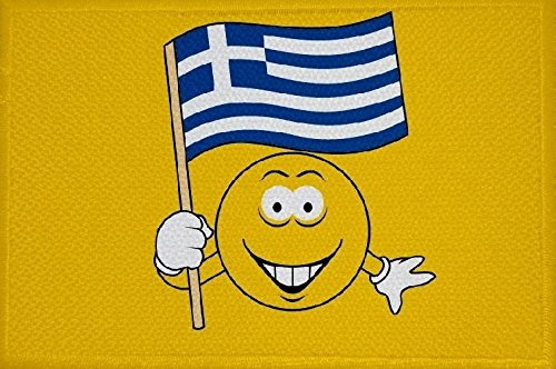 U24 Aufnäher Smily Motiv Nr. 57 Griechenland Fahne Flagge Aufbügler Patch 9 x 6 cm U24 Aufnäher Smily Motiv Nr. 57 Griechenland Fahne Flagge Aufbügler Patch 9 x 6 cm von U24