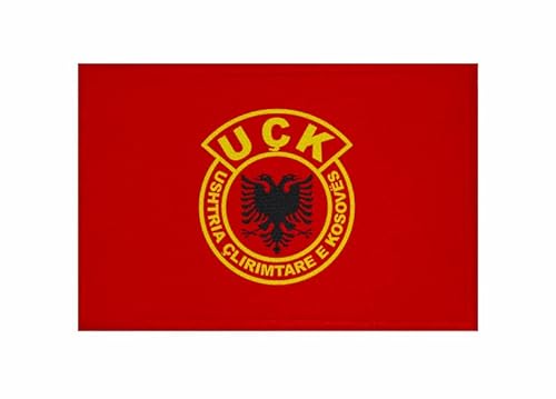 U24 Aufnäher UCK Kosovo Fahne Flagge Aufbügler Patch 9 x 6 cm von U24