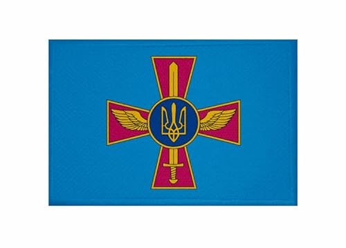 U24 Aufnäher Ukraine Luftwaffe Fahne Flagge Aufbügler Patch 9 x 6 cm von U24