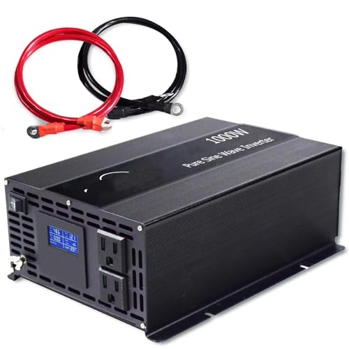 UAGFDFF Spannungswandler Reiner Sinus-Solarwechselrichter Leistung 2000W Spitzenleistung 1000W 12V/24V/36V/48V DC Auf 120V/220V/230V/240V AC Spannungswandler Reiner Sinus Wechselrichter(24V,110V) von UAGFDFF