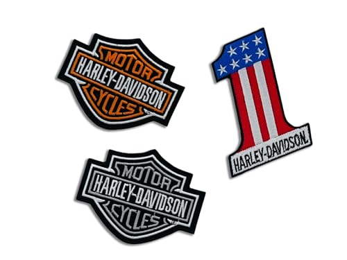 10,2 cm Harley Set mit 3 bestickten Flicken zum Aufnähen oder Aufbügeln 10,2 cm Harley Set mit 3 bestickten Flicken zum Aufnähen oder Aufbügeln von UAII GROUP