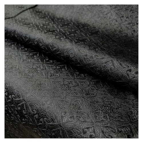 Jacquard-Gewebe Seidensatin-Brokat-Jacquardstoff mit Vintage-Blumenadern for Nähen von Mänteln, Vorhängen, Tischdecken, Sofakissen und Röcken, Kleidung(Black) von UALXPAO