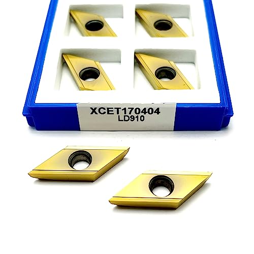 UANGLI 10 Stück Rundschaft-Anfas- und Anfasfräser Schaftfräser Senkkopf XCET170402ER XCET (Size : XCET170404 LD915, Color : 10PCS) von UANGLI