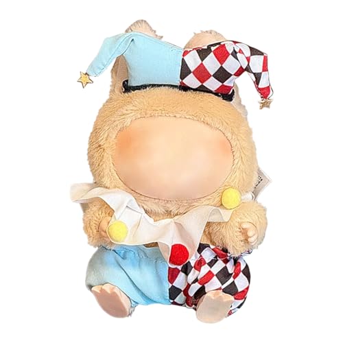 UBBY Clown Teufel Bekleidung Mini Mantel Puppen Kleidung Outfit nur Bekleidungs zubehör Plush Kleidung Kuscheltier Outfit für 17cm Labu (Clown-Stil) von UBBY