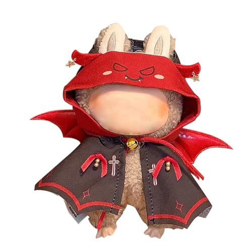 UBBY Clown Teufel Bekleidung Mini Mantel Puppen Kleidung Outfit nur Bekleidungs zubehör Plush Kleidung Kuscheltier Outfit für 17cm Labu (Teufel-Stil) von UBBY
