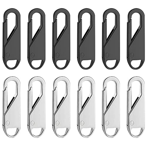 UBERMing 12 Stück Reißverschluss Zipper Ersatz Metall Universal Reißverschluss Zipper Reparatur Set für Zipper Koffer Stiefel Jackenrucksäcke - Schwarz/Silber UBERMing 12 Stück Reißverschluss Zipper Ersatz Metall Universal Reißverschluss Zipper Reparatur Set für Zipper Koffer Stiefel Jackenrucksäcke - Schwarz/Silber von UBERMing