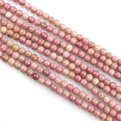 225 Stück natürliche kleine Steinperlen, 3 mm, Rhodonit, rund, glatt, lose Edelsteinperlen für Schmuckherstellung, Armbänder, Ohrringe, Halsketten, Zubehör 225 Stück natürliche kleine Steinperlen, 3 mm, Rhodonit, rund, glatt, lose Edelsteinperlen für Schmuckherstellung, Armbänder, Ohrringe, Halsketten, Zubehör von UBJSFASASND