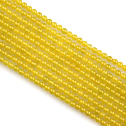 320 Stück natürliche kleine Steinperlen, 2 mm, gelber Achat, rund, glatt, lose Edelsteinperlen für Schmuckherstellung, Armbänder, Ohrringe, Halsketten, Zubehör 320 Stück natürliche kleine Steinperlen, 2 mm, gelber Achat, rund, glatt, lose Edelsteinperlen für Schmuckherstellung, Armbänder, Ohrringe, Halsketten, Zubehör von UBJSFASASND
