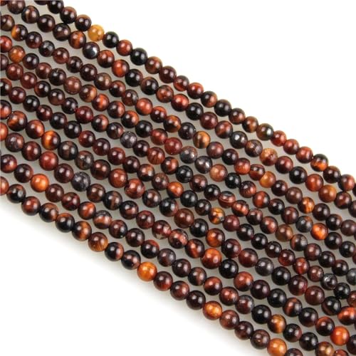 320 Stück natürliche kleine Steinperlen, 2 mm, rotes Tigerauge, rund, glatt, lose Edelsteinperlen für Schmuckherstellung, Armbänder, Ohrringe, Halsketten, Zubehör 320 Stück natürliche kleine Steinperlen, 2 mm, rotes Tigerauge, rund, glatt, lose Edelsteinperlen für Schmuckherstellung, Armbänder, Ohrringe, Halsketten, Zubehör von UBJSFASASND