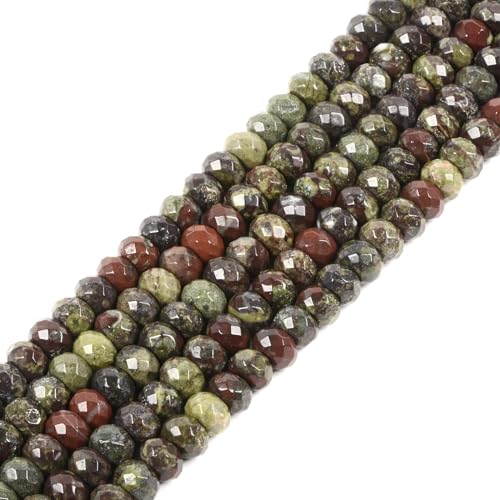 Dragon Blood Jaspis, facettierte Rondelle-Abstandhalter, lose Perlen, 40,6 cm, für Schmuckherstellung, 8 mm von UBJSFASASND
