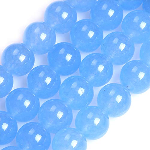 GEM-Inside 14 mm hellblaue Steinperlen für Schmuckherstellung, Erwachsene, glatte runde Oberfläche, 38,1 cm GEM-Inside 14 mm hellblaue Steinperlen für Schmuckherstellung, Erwachsene, glatte runde Oberfläche, 38,1 cm von UBJSFASASND