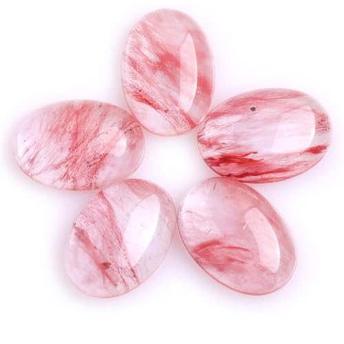 GEM-Inside Waterlemon Kirsche Kristallglas, Edelstein, Cabochon, oval, lose Perlen für Schmuck, Ringanhänger, lose Perlen, 8 x 10 mm, 5 Stück GEM-Inside Waterlemon Kirsche Kristallglas, Edelstein, Cabochon, oval, lose Perlen für Schmuck, Ringanhänger, lose Perlen, 8 x 10 mm, 5 Stück von UBJSFASASND