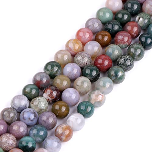 GEM-Inside indischer Achat-Edelstein, lose Perlen, 8 mm, rund, Kristall-Energiestein, Kraft für Schmuckherstellung, 38,1 cm GEM-Inside indischer Achat-Edelstein, lose Perlen, 8 mm, rund, Kristall-Energiestein, Kraft für Schmuckherstellung, 38,1 cm von UBJSFASASND
