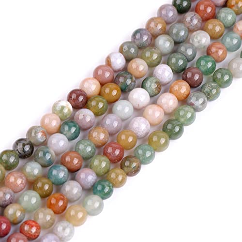 GEM-Inside natürlicher 4 mm indischer Achat-Edelstein, lose Perlen, rund, Kristall, Energiestein, Kraft für Schmuckherstellung, 38,1 cm GEM-Inside natürlicher 4 mm indischer Achat-Edelstein, lose Perlen, rund, Kristall, Energiestein, Kraft für Schmuckherstellung, 38,1 cm von UBJSFASASND