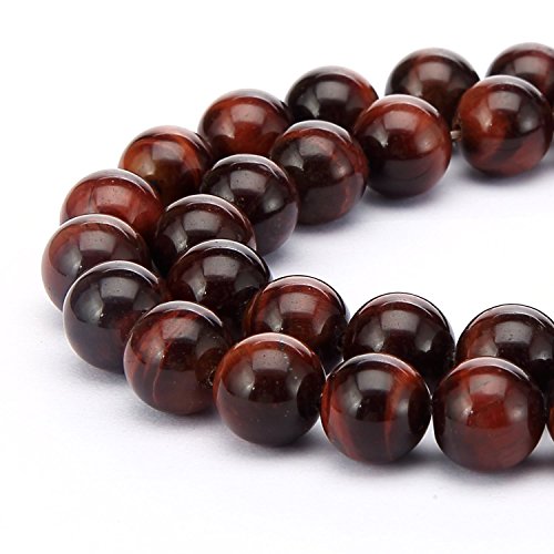 GS22-6 Stränge natürlicher roter Tigeraugen-Heilstein, 6 mm, rund, lose Perlen, Edelstein-Abstandshalter (232–248 Stück) für Bastelarbeiten, Schmuckherstellung, 6 mm von UBJSFASASND