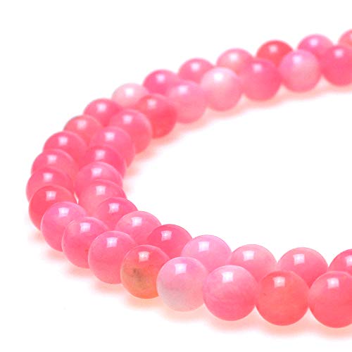 Natürliche, saftige Pfirsich-Chalcedon-Perlen, rund, lose Perlen für Schmuckherstellung, DIY, Armband, Halskette (12 mm) von UBJSFASASND