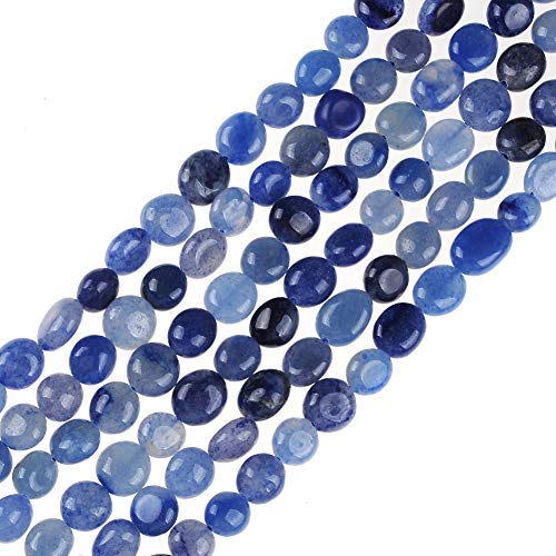 Natürliche, unregelmäßige Citrine, Achate, Amazonit, Tigerauge, Karneol, Lapislazuli, Edelstein, Kies, lose Steinperlen für selbstgemachte Schmuckherstellung, Armbänder, 8 x 10 mm (blauer Aventurin) Natürliche, unregelmäßige Citrine, Achate, Amazonit, Tigerauge, Karneol, Lapislazuli, Edelstein, Kies, lose Steinperlen für selbstgemachte Schmuckherstellung, Armbänder, 8 x 10 mm (blauer Aventurin) von UBJSFASASND