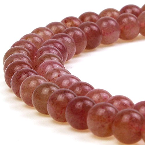 Natürliche Erdbeerquarz-Edelsteine, rund, lose Perlen für Schmuckherstellung, 8 mm Natürliche Erdbeerquarz-Edelsteine, rund, lose Perlen für Schmuckherstellung, 8 mm von UBJSFASASND