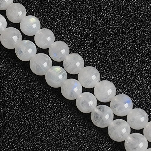 Natürliche blaue Mondstein-Perlen, rund, lose Perlen für Schmuckherstellung, DIY, Armband, Halskette (8 mm) von UBJSFASASND