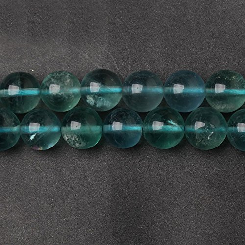 Natürliche grüne Fluorit-Kristalle, rund, lose Perlen für Schmuckherstellung, DIY, Armband, Halskette (10 mm) von UBJSFASASND