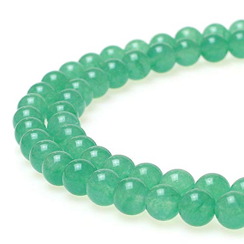 Natürliche hellgrüne Chalcedon-Perlen, rund, lose Perlen für Schmuckherstellung, DIY, Armband, Halskette (10 mm) von UBJSFASASND