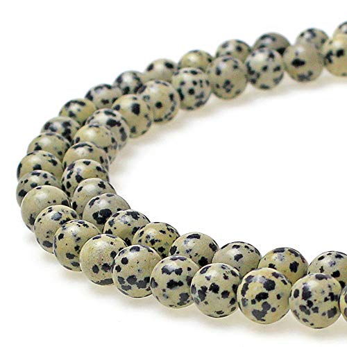 Natürliche schwarze Punkte, runde lose Perlen für Schmuckherstellung, DIY, Armband, Halskette (4 mm) von UBJSFASASND