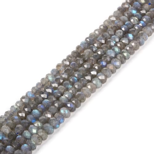 Natürlicher AA-Labradorit, 8 mm, facettierte Rondelle-Abstandshalter, lose Perlen, 40,6 cm, für Schmuckherstellung Natürlicher AA-Labradorit, 8 mm, facettierte Rondelle-Abstandshalter, lose Perlen, 40,6 cm, für Schmuckherstellung von UBJSFASASND