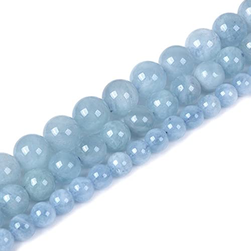 Natürlicher Aquamarin, 8 mm, rund, lose Perlen, Strang für DIY-Armbänder, Halsketten, Schmuckherstellung Natürlicher Aquamarin, 8 mm, rund, lose Perlen, Strang für DIY-Armbänder, Halsketten, Schmuckherstellung von UBJSFASASND