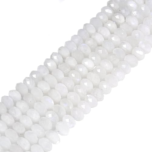 Natürlicher Mondstein, 8 mm, facettierte Rondelle-Abstandshalter, lose Perlen, 40,6 cm, für Schmuckherstellung Natürlicher Mondstein, 8 mm, facettierte Rondelle-Abstandshalter, lose Perlen, 40,6 cm, für Schmuckherstellung von UBJSFASASND