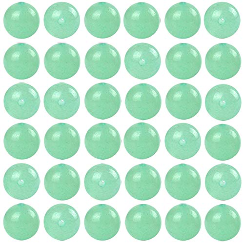 Natursteinperlen, 6 mm, grüner Aventurin, rund, echter Stein, Loch, 1 mm, DIY-Charm, glatte Perlen für Armbänder, Halsketten, Ohrringe, Schmuckherstellung, 100 Stück (grüner Aventurin, 6 mm) von UBJSFASASND