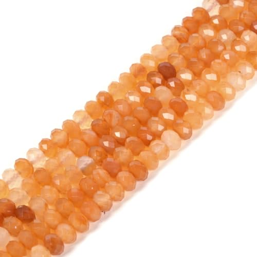 Orangen-roter Achat, 8 mm, facettierte Rondelle-Abstandshalter, lose Perlen, 40,6 cm, für Schmuckherstellung Orangen-roter Achat, 8 mm, facettierte Rondelle-Abstandshalter, lose Perlen, 40,6 cm, für Schmuckherstellung von UBJSFASASND