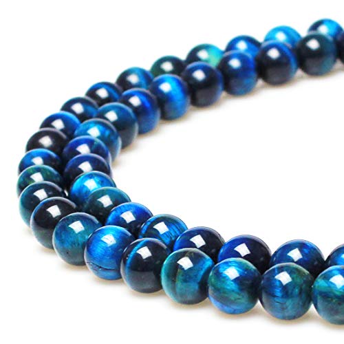 Rare Collection Natürliche Perlen, Himmelblau, Tigerauge, rund, lose Perlen für Schmuckherstellung, DIY, Armband, Halskette, 6 mm Rare Collection Natürliche Perlen, Himmelblau, Tigerauge, rund, lose Perlen für Schmuckherstellung, DIY, Armband, Halskette, 6 mm von UBJSFASASND