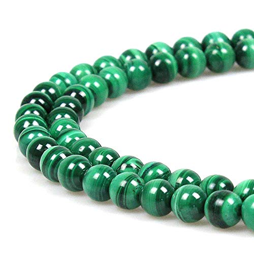 Rare Collection Natursteinperlen, Malachit, rund, lose Perlen für Schmuckherstellung, DIY, Armband, Halskette (12 mm) von UBJSFASASND