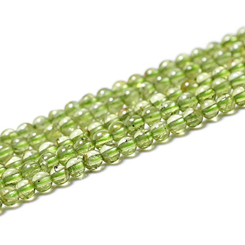 Rare Collection Natursteinperlen, Peridot, rund, lose Perlen für Schmuckherstellung, DIY, Armband, Halskette (3 mm) von UBJSFASASND