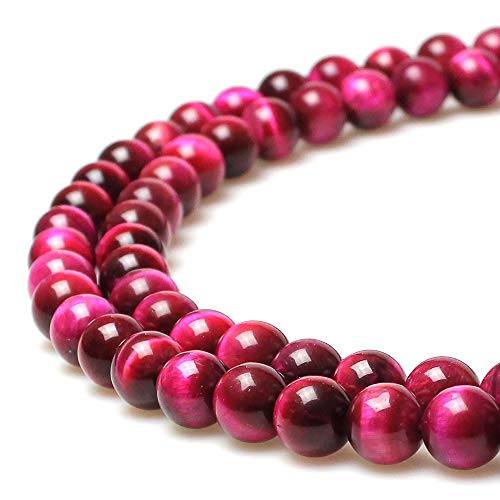 Rare Collection Natursteinperlen, rosenrotes Tigerauge, runde lose Perlen für Schmuckherstellung, DIY, Armband, Halskette (12 mm) von UBJSFASASND