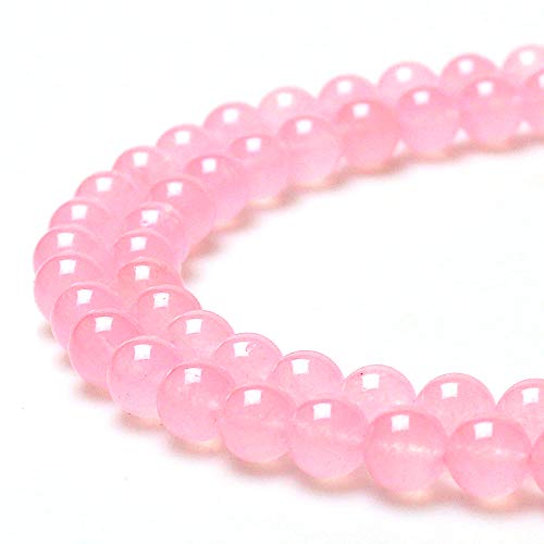 Runde lose Perlen, AAA, rosa Chalcedon, 38,1 cm, 4 m, 6 m, 8 m, 10 m, für Schmuckherstellung, DIY, Armband, Halskette (8 mm) von UBJSFASASND