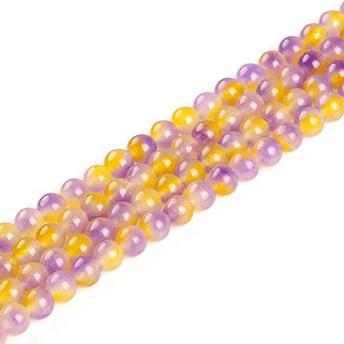 Runde lose Perlen für Schmuckherstellung, Armband, Halskette, natürlich, lila, gelb, 6 mm Runde lose Perlen für Schmuckherstellung, Armband, Halskette, natürlich, lila, gelb, 6 mm von UBJSFASASND