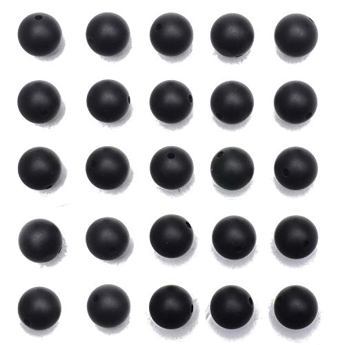 Schwarze matte Onyxperlen – 100 Stück Natursteinperlen für die Schmuckherstellung – 4 mm, 6 mm, 8 mm, 10 mm (mattschwarzer Onyx) von UBJSFASASND