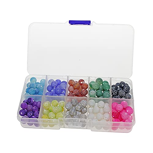 Steinperlen-Set, rund, lose Edelsteine, Blau, Rot, Grün, Schwarz, Lila, Gelb, Grau, Weiß, Rosenrot, mattiert, verwitterte Achat-Perlen für Armbänder, Halsketten, Ohrringe, Schmuckherstellung, 200 Steinperlen-Set, rund, lose Edelsteine, Blau, Rot, Grün, Schwarz, Lila, Gelb, Grau, Weiß, Rosenrot, mattiert, verwitterte Achat-Perlen für Armbänder, Halsketten, Ohrringe, Schmuckherstellung, 200 von UBJSFASASND